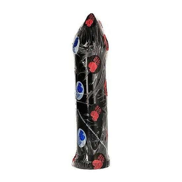 Dildo All Black con Punta Affilata e Trama Morbida - 24 x5 cm